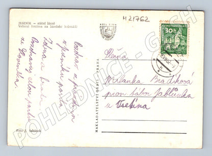 Pohlednice Jeseník lázně fontána (M21762)