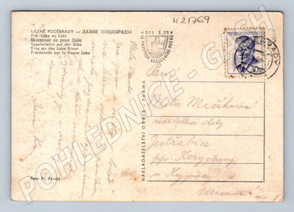 Pohlednice Poděbrady Labe projížďka (M21769)