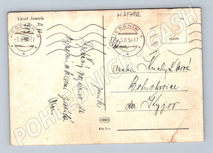 Pohlednice Lázně Jeseník 1954 (M21782)