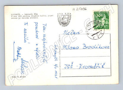 Pohlednice Litomyšl Smetanův dům 1961 (M21786)