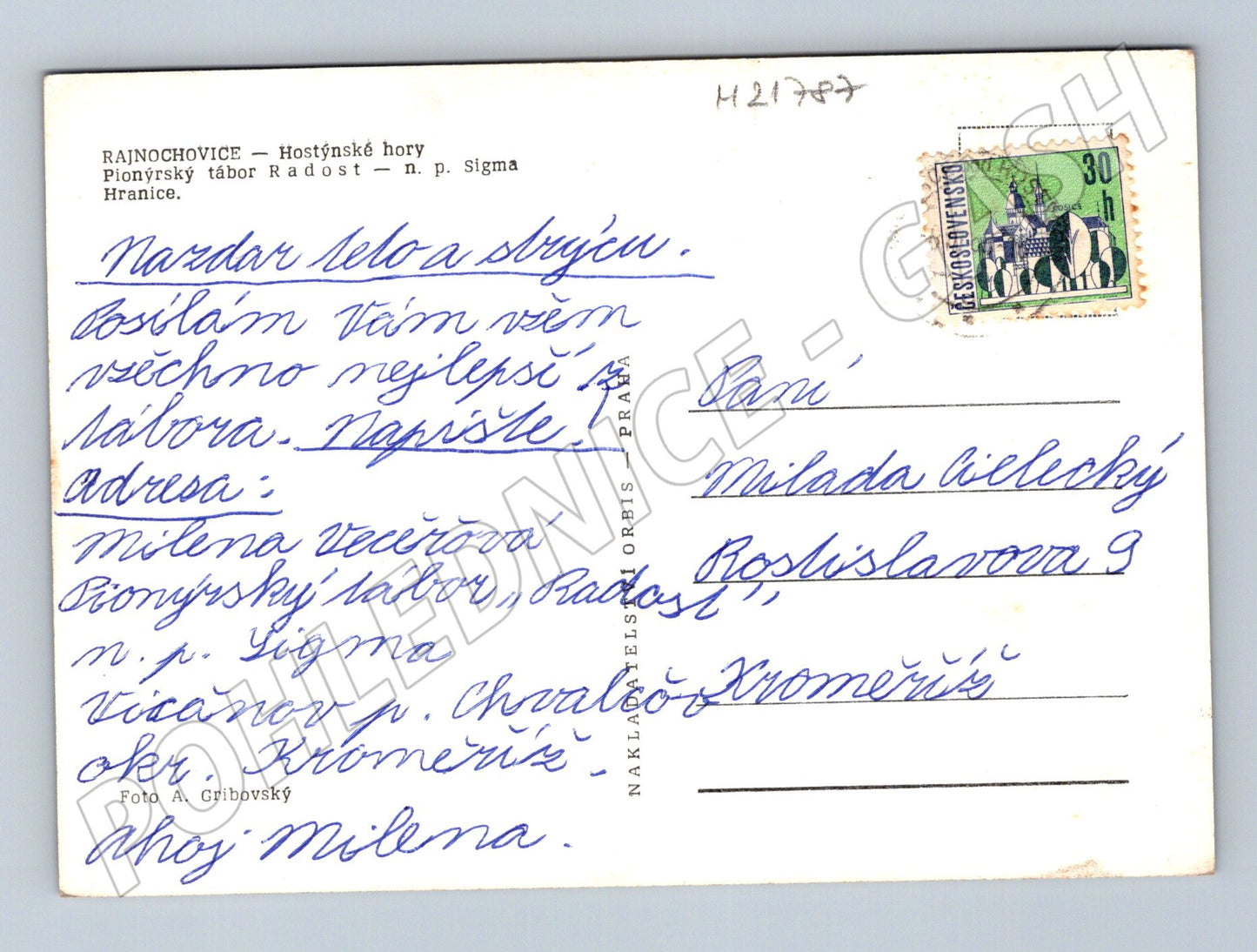 Pohlednice Rajnochovice tábor Radost (M21787)