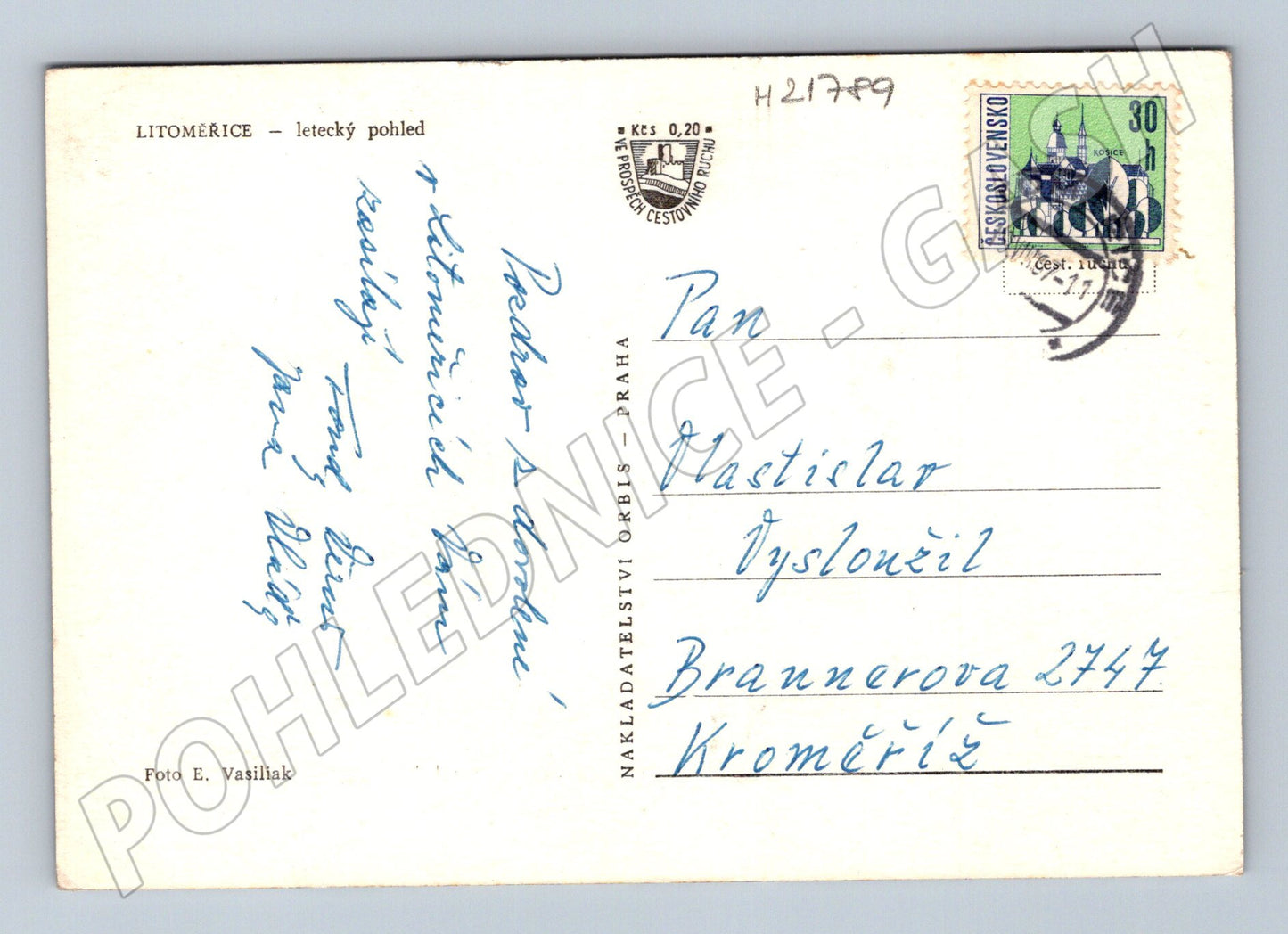 Pohlednice Litoměřice letecký pohled (M21789)