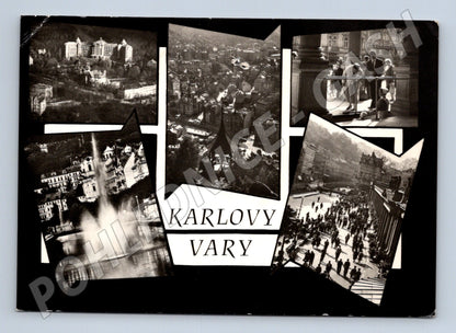 Pohlednice Karlovy Vary koláž 1968 (M21790)