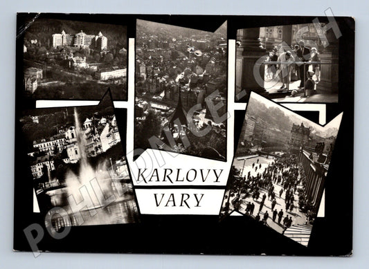 Pohlednice Karlovy Vary koláž 1968 (M21790)