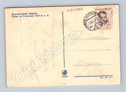 Pohlednice Pustevny útulny 1953 (M21797)