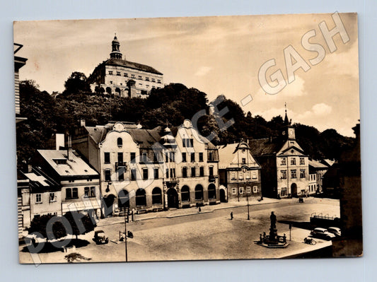 Pohlednice Náchod náměstí a zámek (M21802)