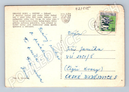 Pohlednice Deštné v Orlických horách zimní krajina (M21815)