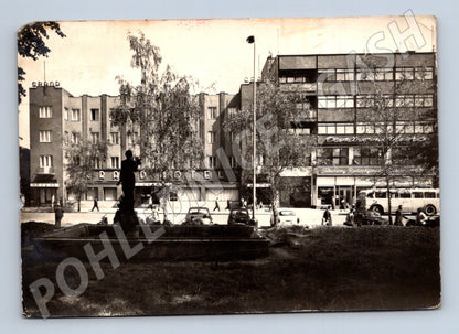 Pohlednice Přerov Husova třída Grandhotel 1960 (M21816)