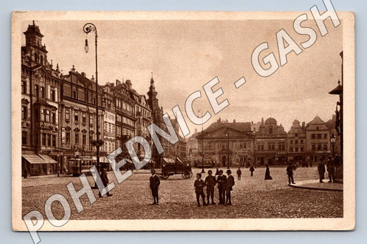 Pohlednice Plzeň náměstí jihovýchodní roh 1913 (M2182)