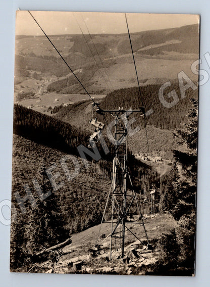 Pohlednice Krkonoše lanovka na Sněžku Pec Růžová hora (M21827)