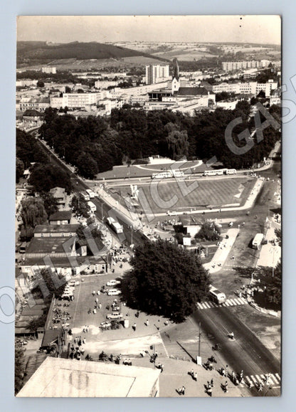 Pohlednice Gottwaldov letecký pohled parky 1967 (M21833)