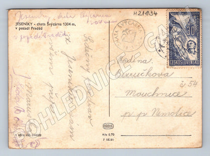 Pohlednice Jeseníky Chata Švýcárna Praděd 1969 (M21834)