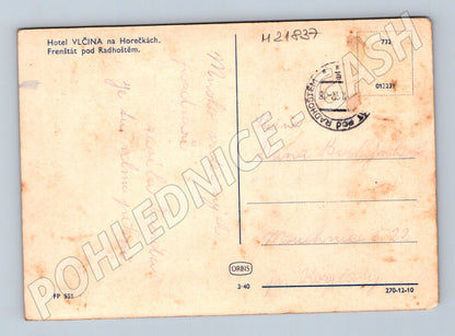 Pohlednice Frenštát pod Radhoštěm Hotel Vlčina 1940 (M21837)