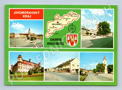 Pohlednice Jihomoravský kraj Kroměříž okres vícepohled (M21845)
