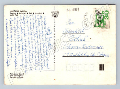 Pohlednice Jihočeské rybníky západ slunce (M21851)