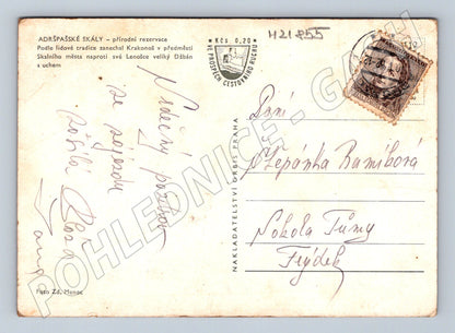 Pohlednice Adršpašské skály Džbán 1941 (M21855)