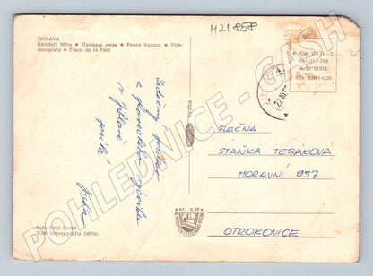 Pohlednice Jihlava Náměstí Míru 1973 (M21858)