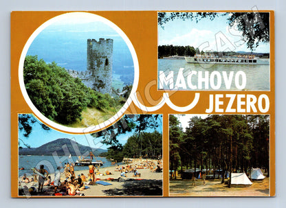 Pohlednice Máchovo jezero Bezděz pláž loď (M21867)