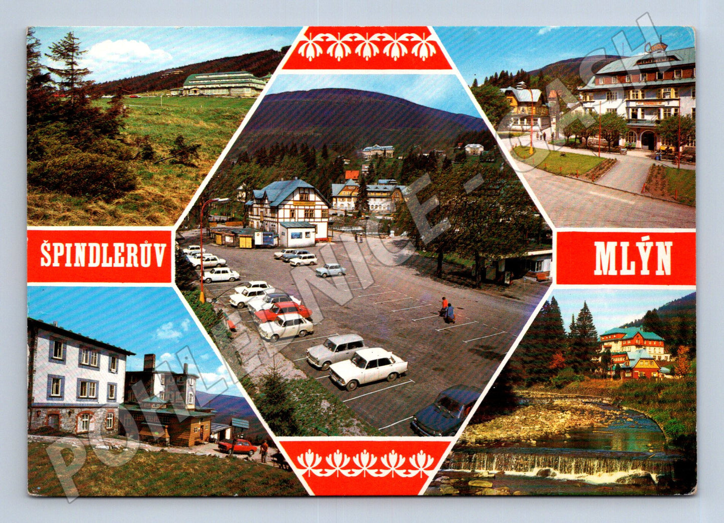 Pohlednice Špindlerův Mlýn Krkonoše koláž (M21869)