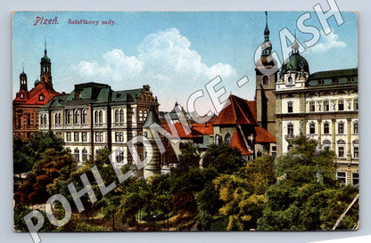 Pohlednice Plzeň Šafaříkovy sady (M2187)