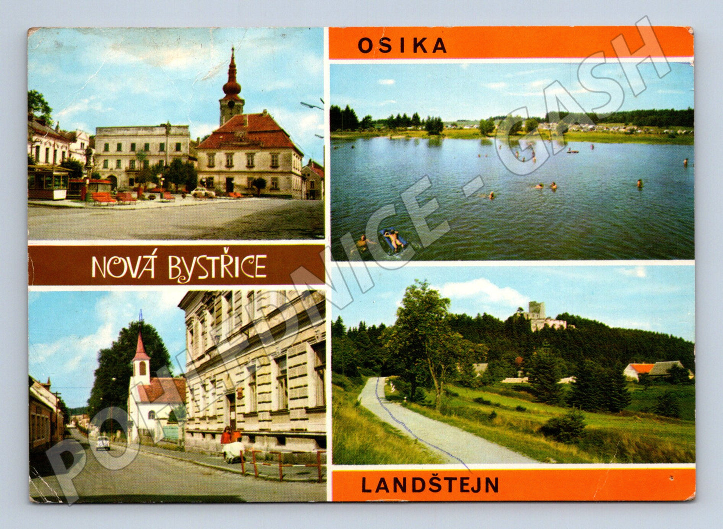 Pohlednice Nová Bystřice, Osika, Landštejn - více motivů (M21881)