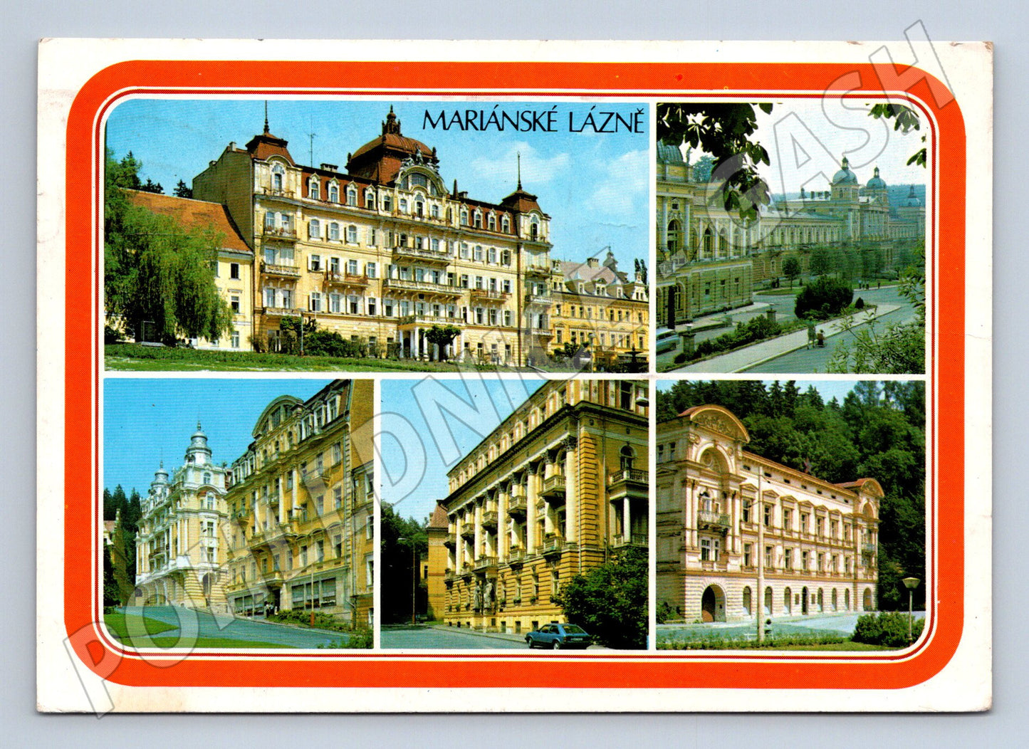 Pohlednice Mariánské Lázně lázeňské budovy 198x (M21890)