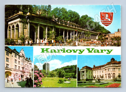 Pohlednice Karlovy Vary koláž 1986 (M21892)