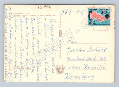 Pohlednice Františkovy Lázně Františkův pramen 1968 (M21896)