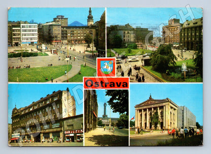 Pohlednice Ostrava koláž 1974 (M21902)