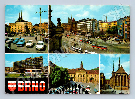 Pohlednice Brno různé pohledy 1974 (M21903)