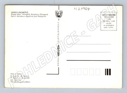 Pohlednice Kroměřížsko koláž míst 1989 (M21904)