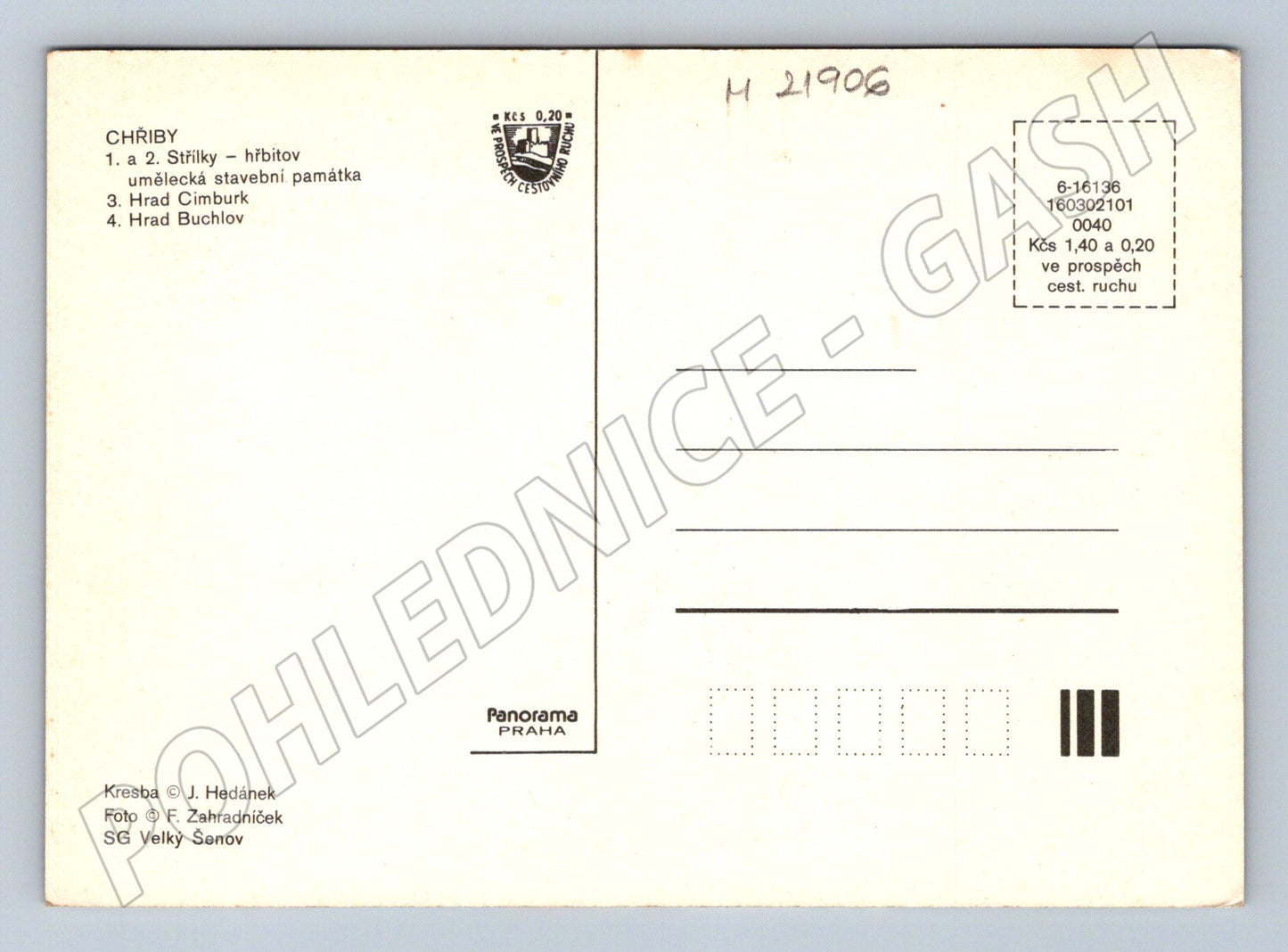 Pohlednice Chřiby s mapou a památkami (M21906)