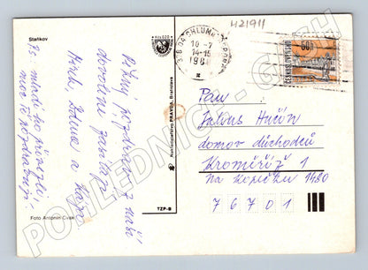 Pohlednice Staňkov obec a pláž 198x (M21911)