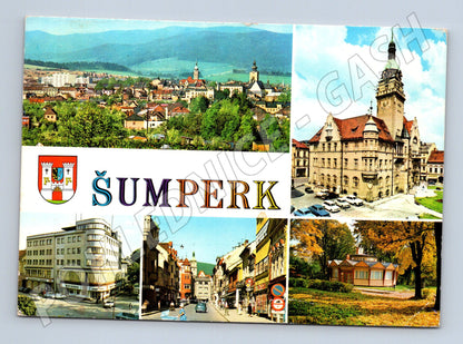 Pohlednice Šumperk koláž pohledů 1970 (M21917)