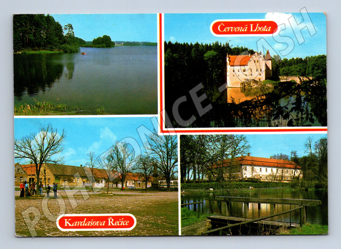 Pohlednice Červená Lhota zámek, Kardašova Řečice (M21920)