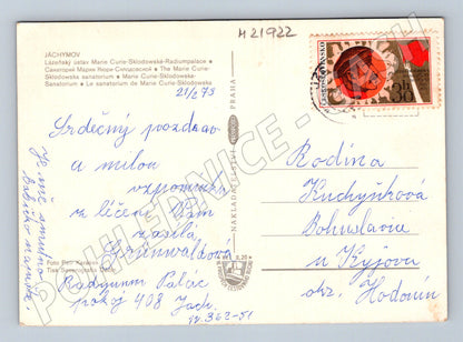 Jáchymov Lázeňský ústav Marie Curie-Sklodowské 1973 (M21922)