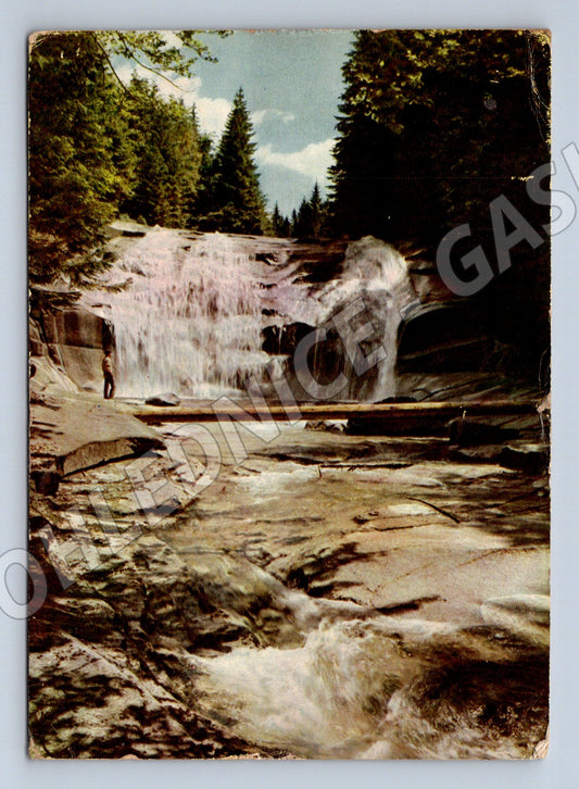 Pohlednice Krkonoše Harrachov Vodopád Mumlavy 1960 (M21926)