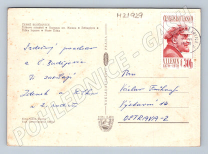 Pohlednice České Budějovice Žižkovo náměstí 1970 (M21929)