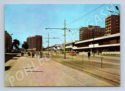 Pohlednice Ostrava Výškovická ulice obchodní centrum 1974 (M21937)