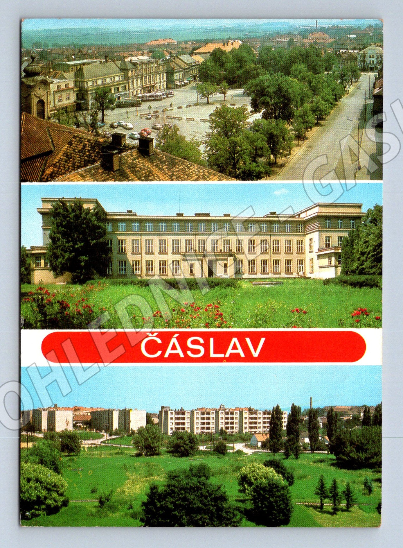Pohlednice Čáslav Žižkovo náměstí sídliště 1961 (M21939)