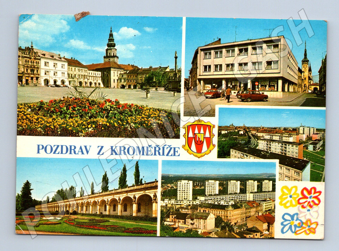 Pohlednice Kroměříž pohledy na město 1951 (M21940)
