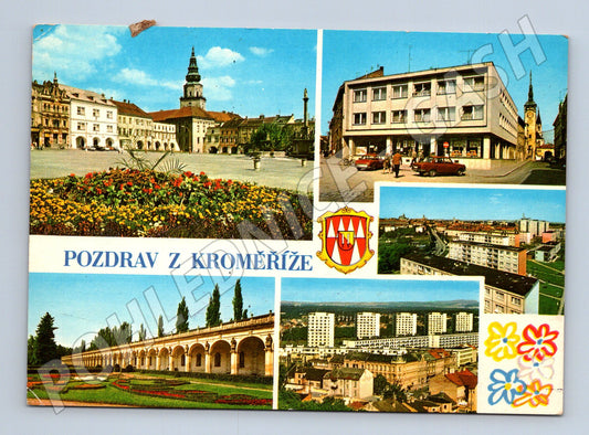 Pohlednice Kroměříž pohledy na město 1951 (M21940)