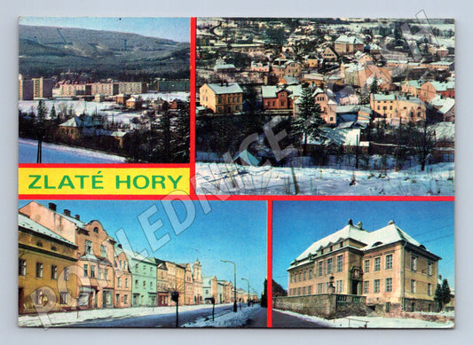 Pohlednice Zlaté Hory více záběrů 1974 (M21946)