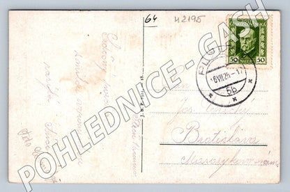 Pohlednice Plzeň celkový pohled kolorovaná 1925 (M2195)