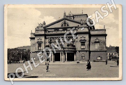 Pohlednice Plzeň Městské divadlo 1931 (M2196)