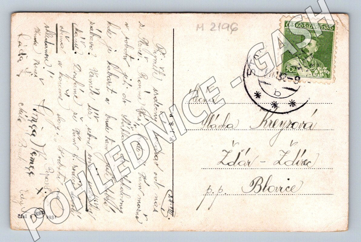 Pohlednice Plzeň Městské divadlo 1931 (M2196)