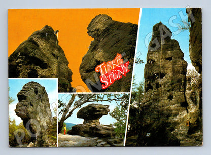 Pohlednice Tiské stěny skalní útvary 1976 (M21960)