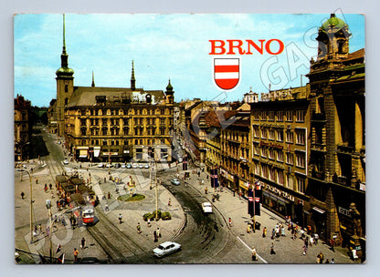 Pohlednice Brno Náměstí Svobody s tramvajemi 1976 (M21962)