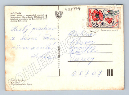 Pohlednice Jáchymov různé pohledy 1968 (M21974)