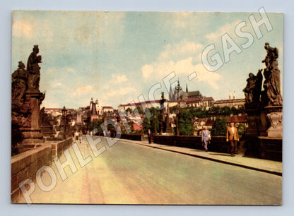 Pohlednice Praha Karlův most Hradčany 1974 (M21986)